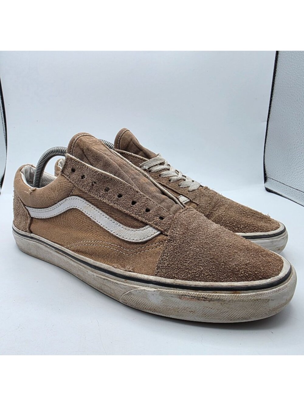 Vans Old Skool Mens Size 9.5 Brown Skate Shoes Casual Walking Sneakers